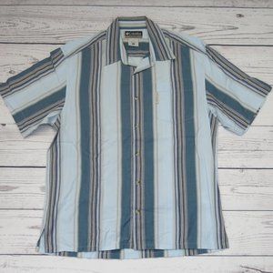 Columbia Stripe Short Sleeve Casual Shirt Medium